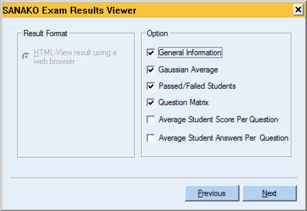 EXAM-result-report