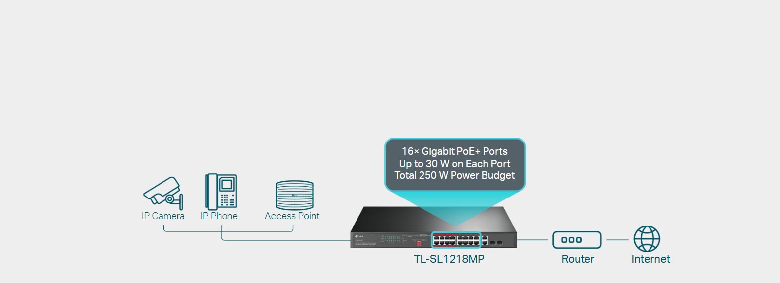 Desktop Switch TL-SL1218MP